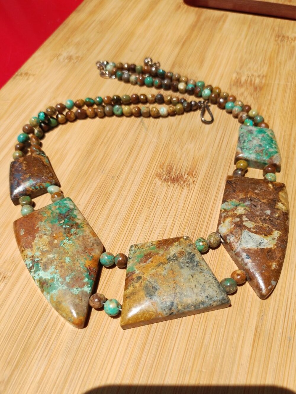 Jay King DTR 925 Sterling Silver 2-Strand New Red Skin Turquoise Necklace